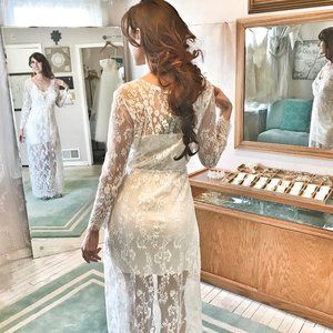 SHEER Dress Overlay for Budiour or Simple Wedding